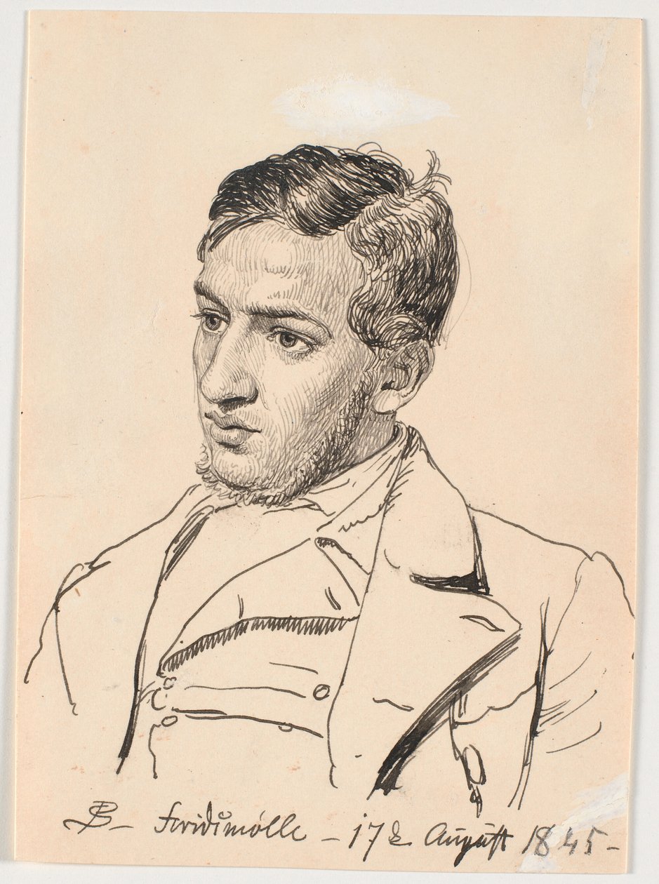 Retrato del pintor Carlo Dalgas de P.C. Skovgaard