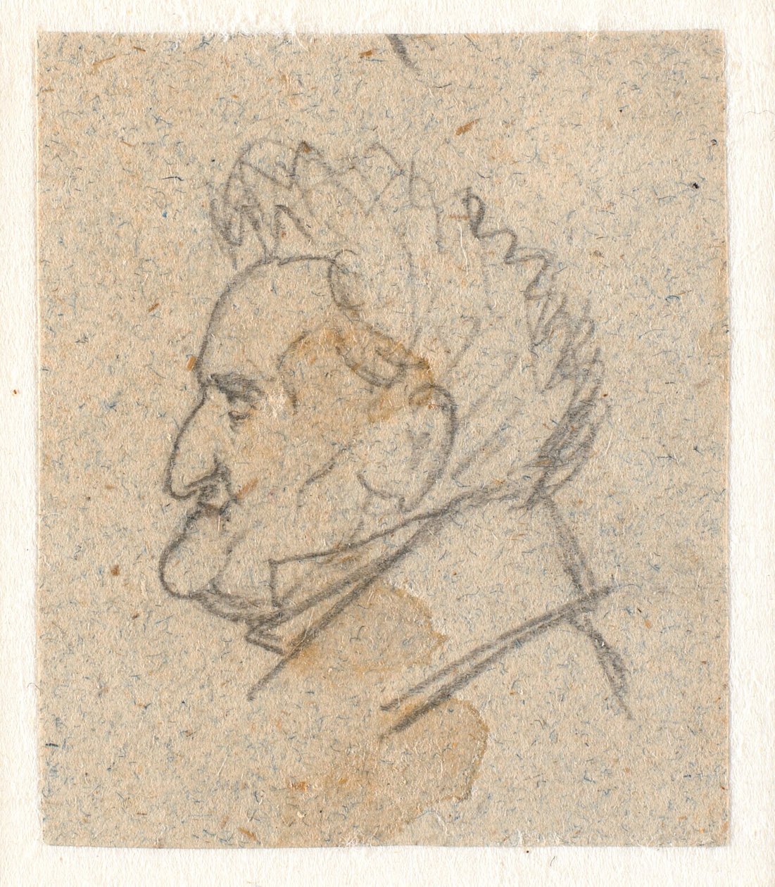 Retrato de perfil del pintor de flores C.D. Fritzsch de P.C. Skovgaard