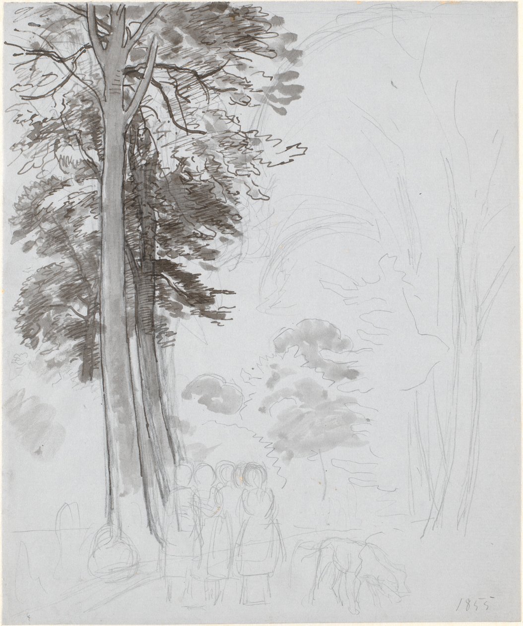 Estudio para "Bosque de hayas en mayo" de P.C. Skovgaard