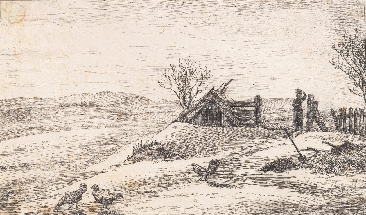 Paisaje de invierno en Vejby de P.C. Skovgaard