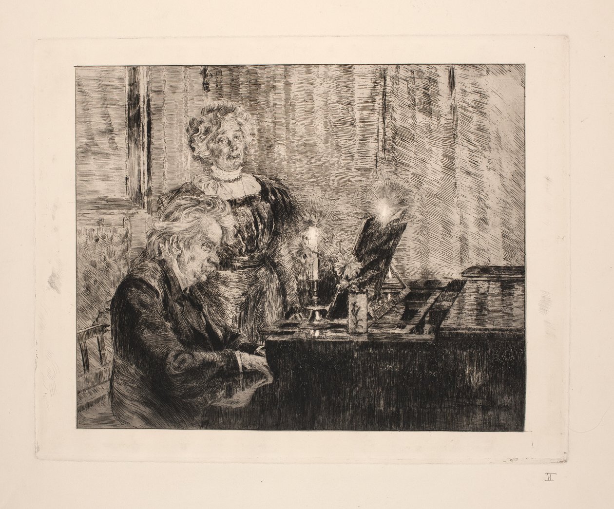 Edvard y Nina Grieg al piano de Peder Severin Krøyer