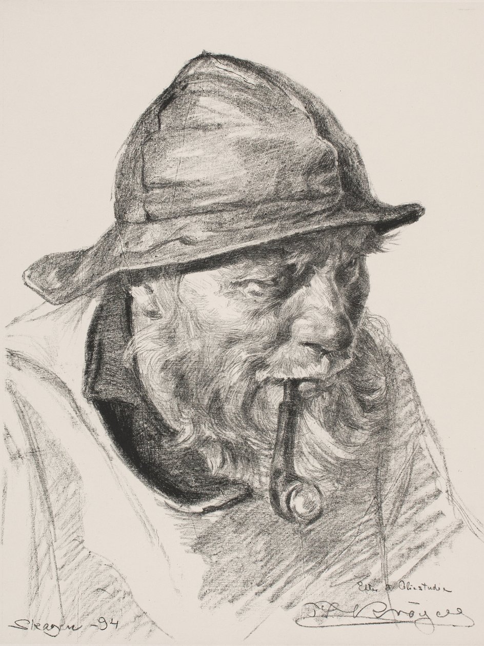 Cabeza de un pescador de Skagen de Peder Severin Krøyer