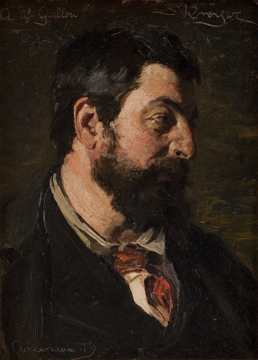 Retrato del pintor francés Alfred Guillou de Peder Severin Krøyer