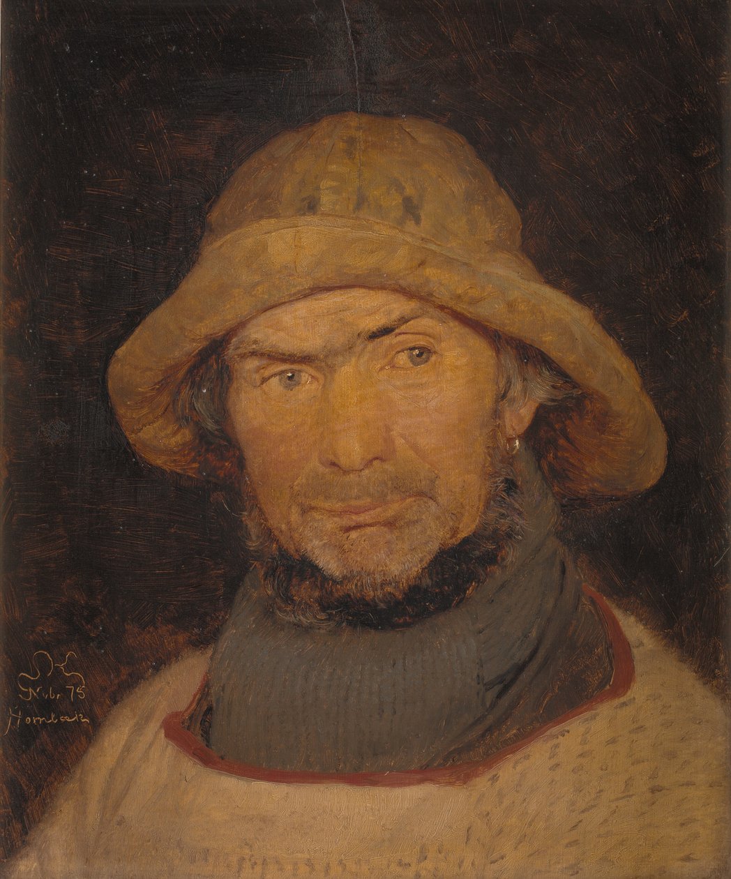 Retrato de un pescador de Hornbæk de Peder Severin Krøyer