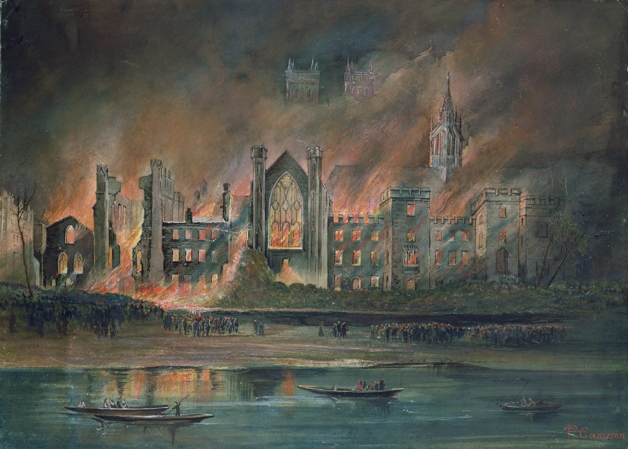 Incendio en las Casas del Parlamento, 16 de octubre de 1834 de P.T. Cameron