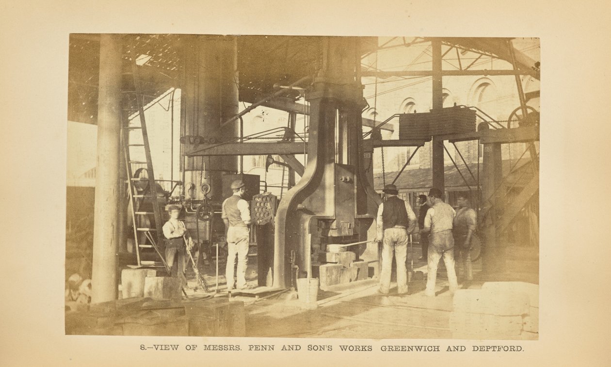 Fábrica de los Sres. Penn e Hijo, Greenwich y Deptford: La forja de chatarra de P. Barry