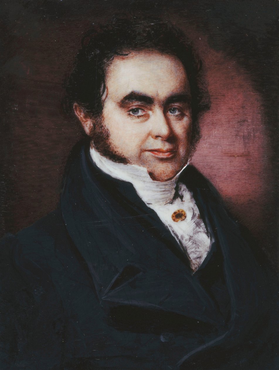 Retrato del Navegante, James Wendell (1787-1834), busto, con Abrigo Azul y Corbata Blanca de P. G. Dodd