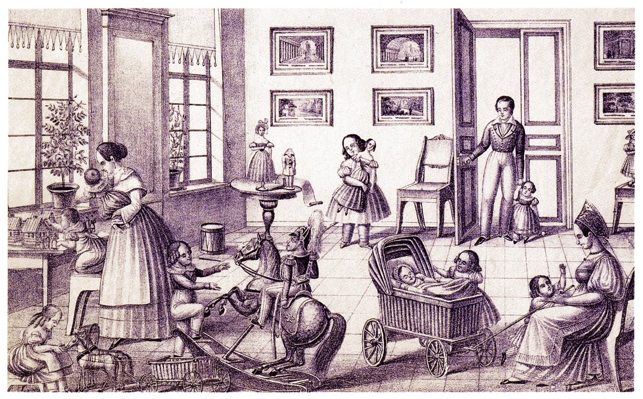 Habitación de los niños, principios del siglo XIX de P. Vdovichev