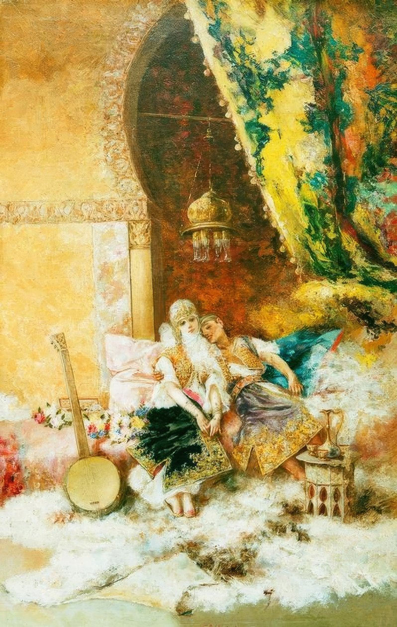 Escena de palacio con damas del harén de Pablo Salinas