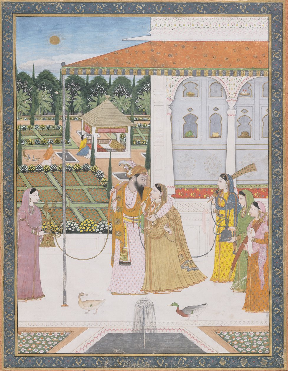 Una Pareja Caminando de Pahari School
