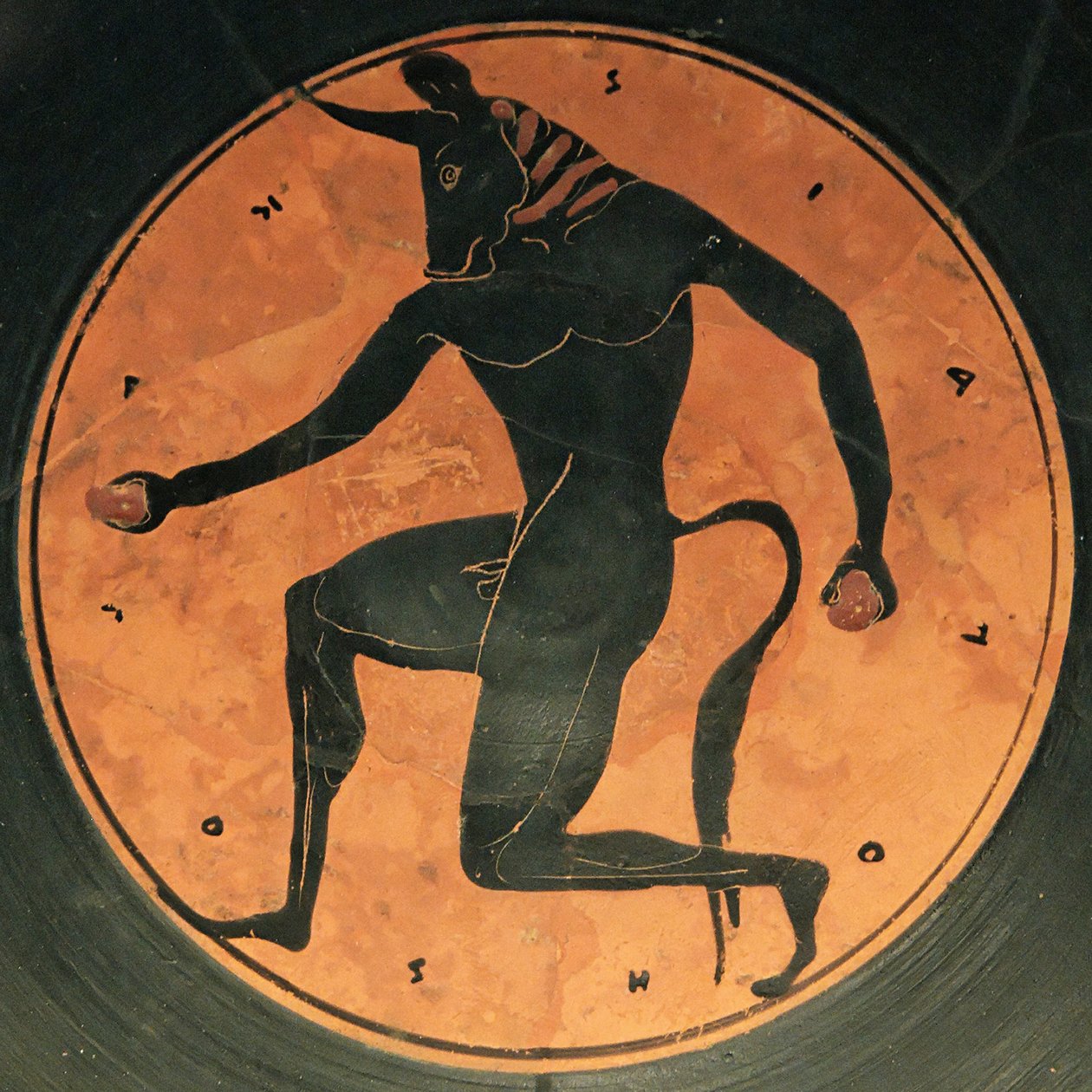 Cerámica Griega Antigua del Minotauro, c.515 de Painter of London E342