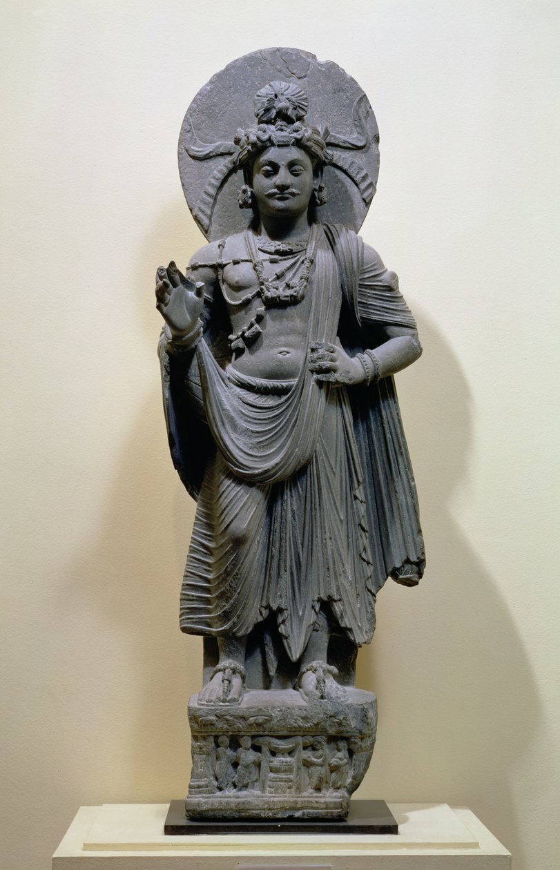 Figura de Bodhisattva, de Mekha-Sanda cerca de Shabaz-Garhi, Pakistán de Pakistani School