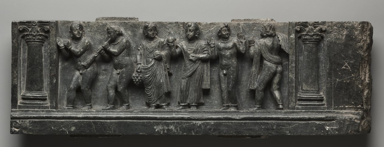 Relieve bacanal, Pakistán, Gandhara, área de Buner, período Kushan temprano (AD 1-320) (esquisto) de Pakistani School