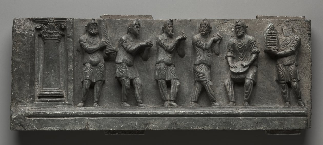 Relieve bacanal, Pakistán, Gandhara, área de Buner, período Kushan temprano (AD 1-320) (esquisto) de Pakistani School