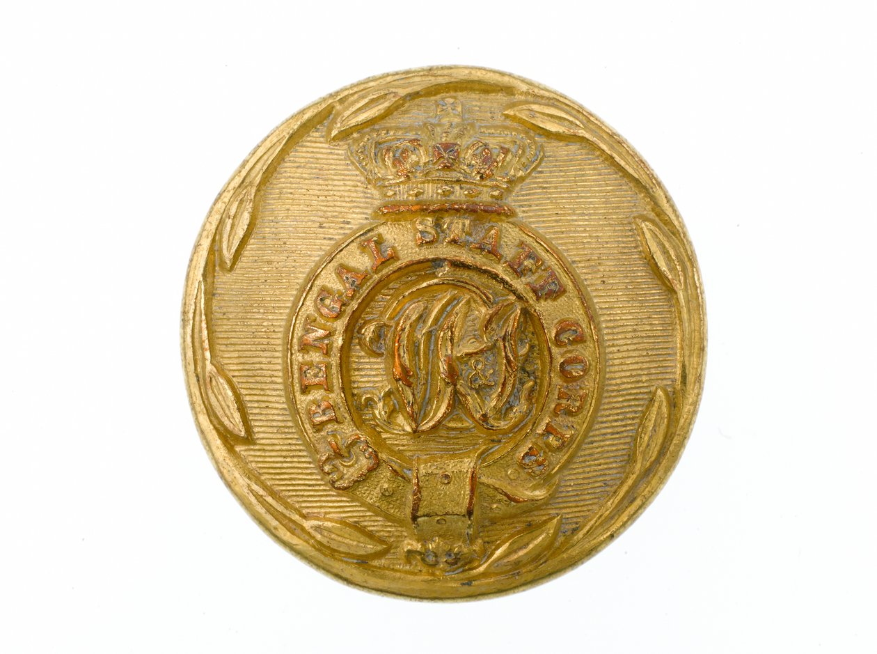 Botón, Cuerpo de Estado Mayor de Bengala, 1876-1891 de Pakistani School