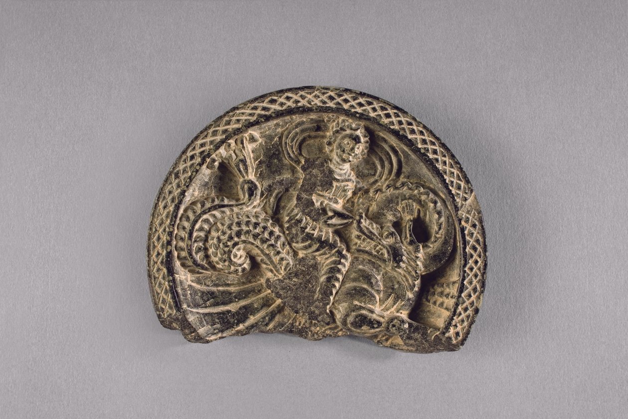 Paleta con Nereida en un Dragón Acuático, c.50-75 de Pakistani School