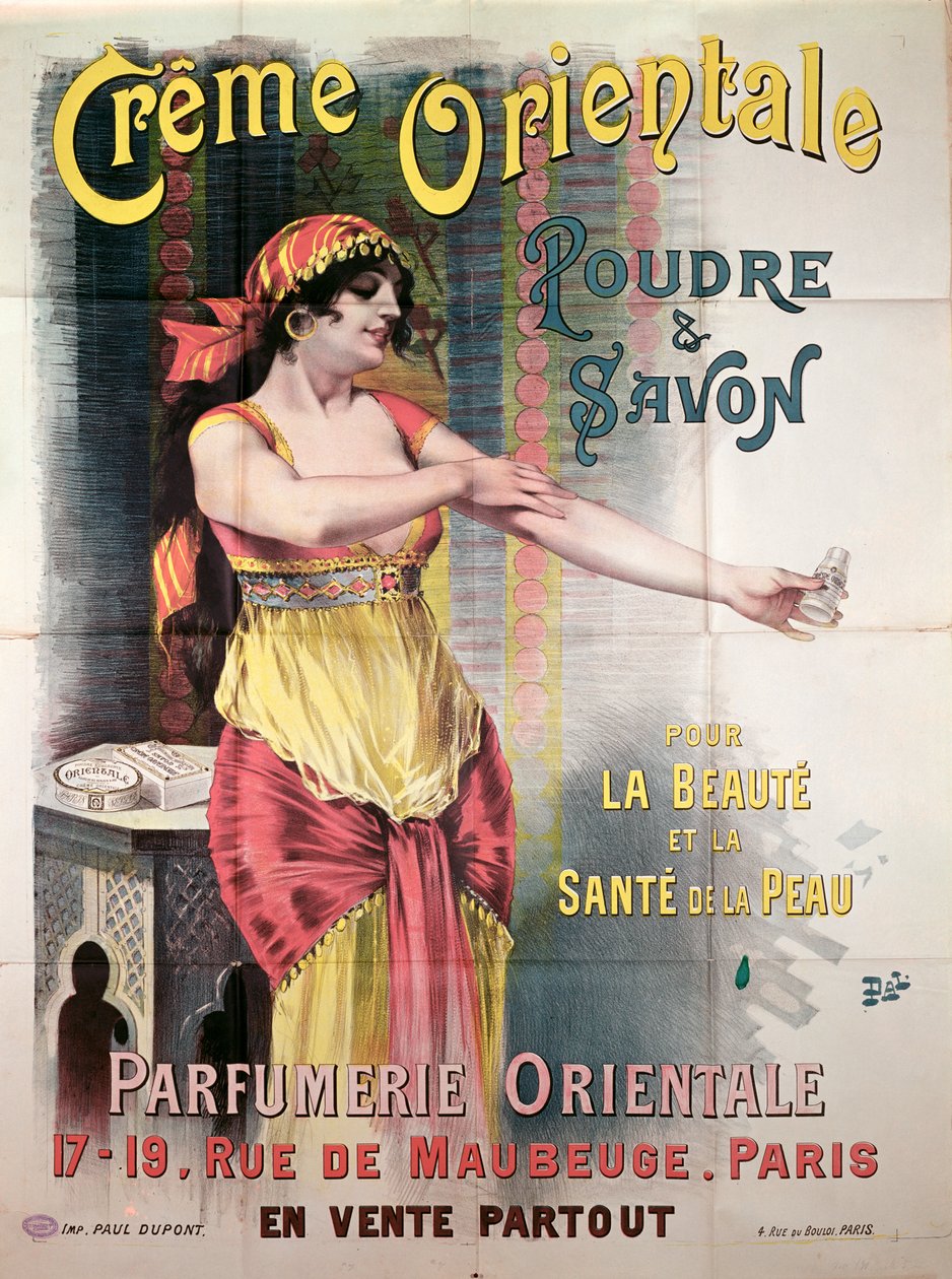 Póster publicitario de polvo y jabón 