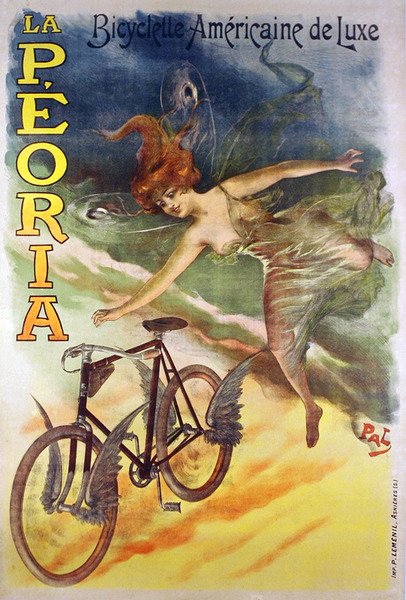 Póster publicitario de bicicletas La Peoria de Pal