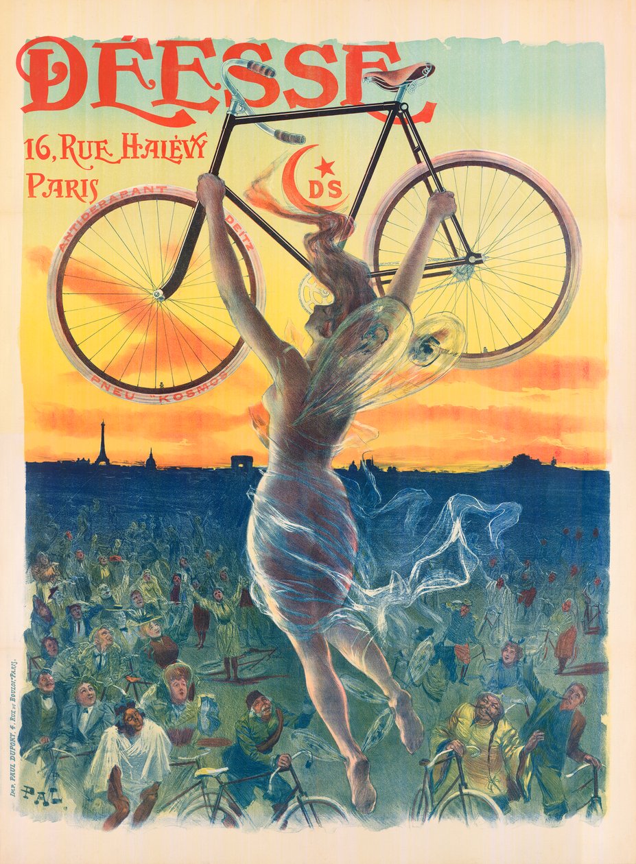 Cartel Art Nouveau francés para bicicletas Deesse, c.1898 de Pal