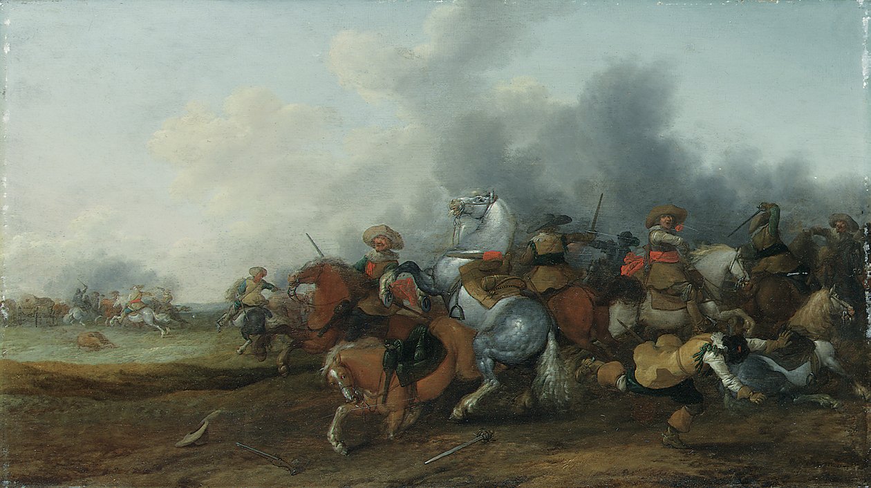 Una escaramuza de caballería, 1632 de Palamedes Palamedesz