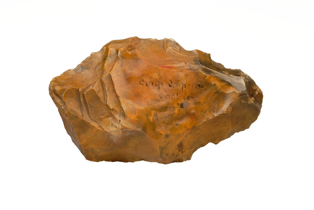 Hacha de mano de sílex chelense de Paleolithic