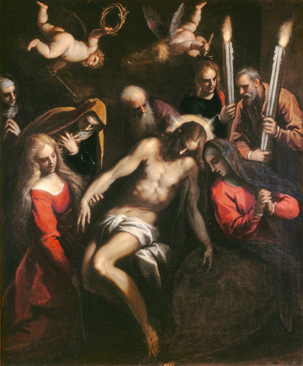 Piedad, modelletto para el retablo en la catedral de Reggio Emilia, 1612 de Palma Il Giovane