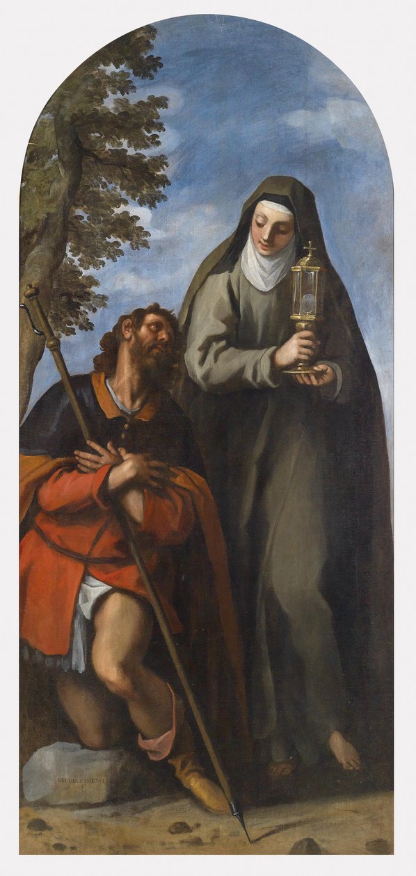 Los santos Rochus y Clara de Palma Il Giovane
