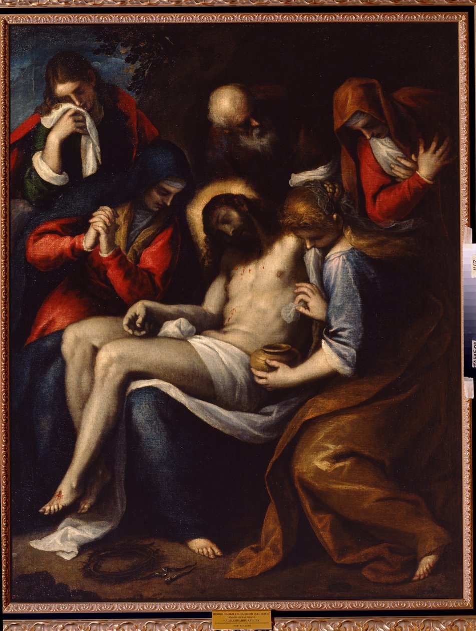 Piedad. Pintura de Jacopo de Antonio Negretti llamada Palma la Joven (Palma la Joven de Palma Il  Giovane