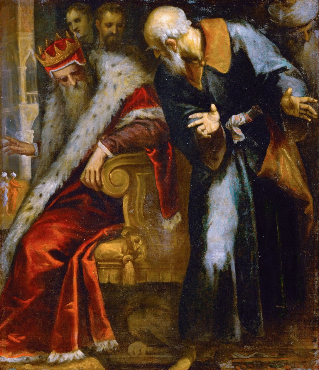 El profeta Natán reprende al rey David, por Palma il Giovane, Jacopo, el Joven de Palma Il Giovane