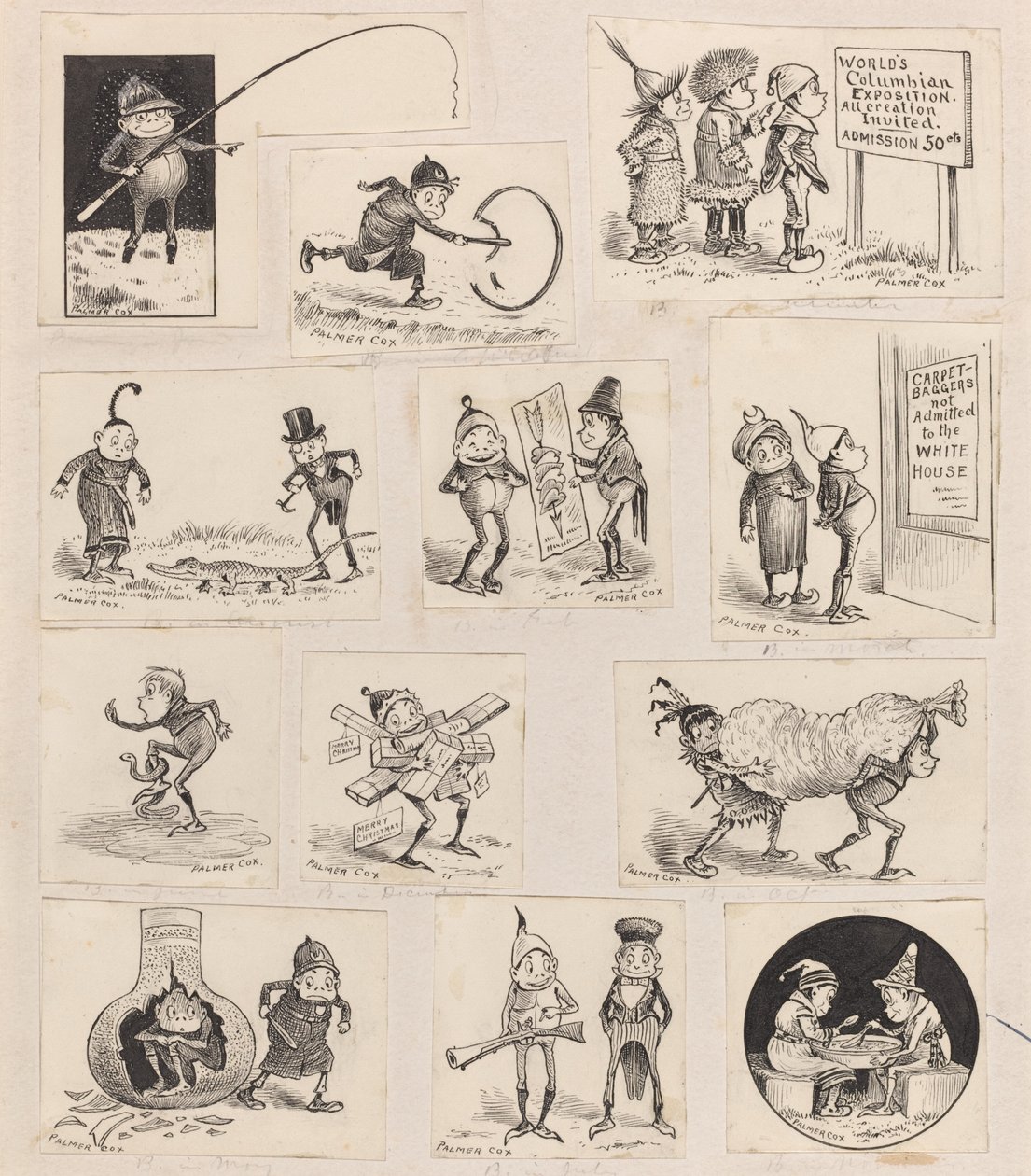 Duendecillos en casa - Doce viñetas de Palmer Cox
