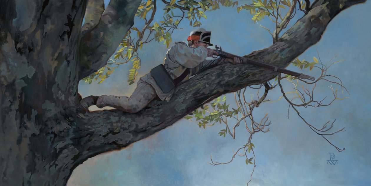 Marksman, 2017 (óleo sobre lienzo) de Pamela Patrick White
