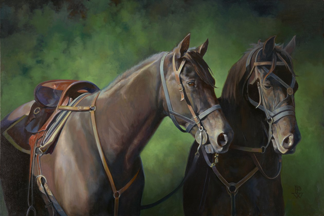 Socios silenciosos, 2011 (óleo sobre lienzo) de Pamela Patrick White