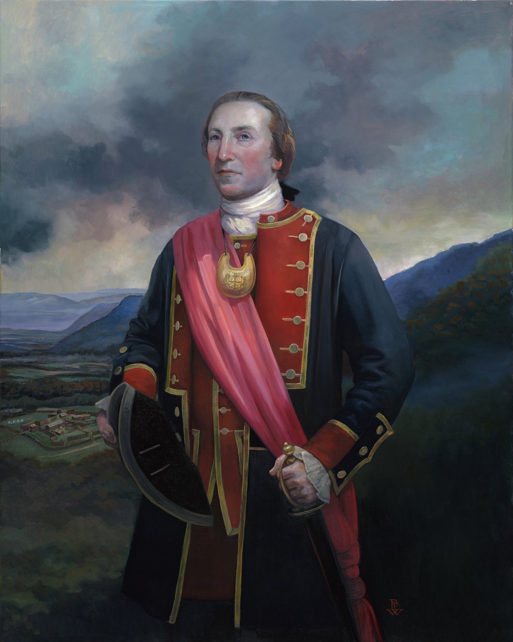 Young George Washington, 2014 (óleo sobre lienzo) de Pamela Patrick White