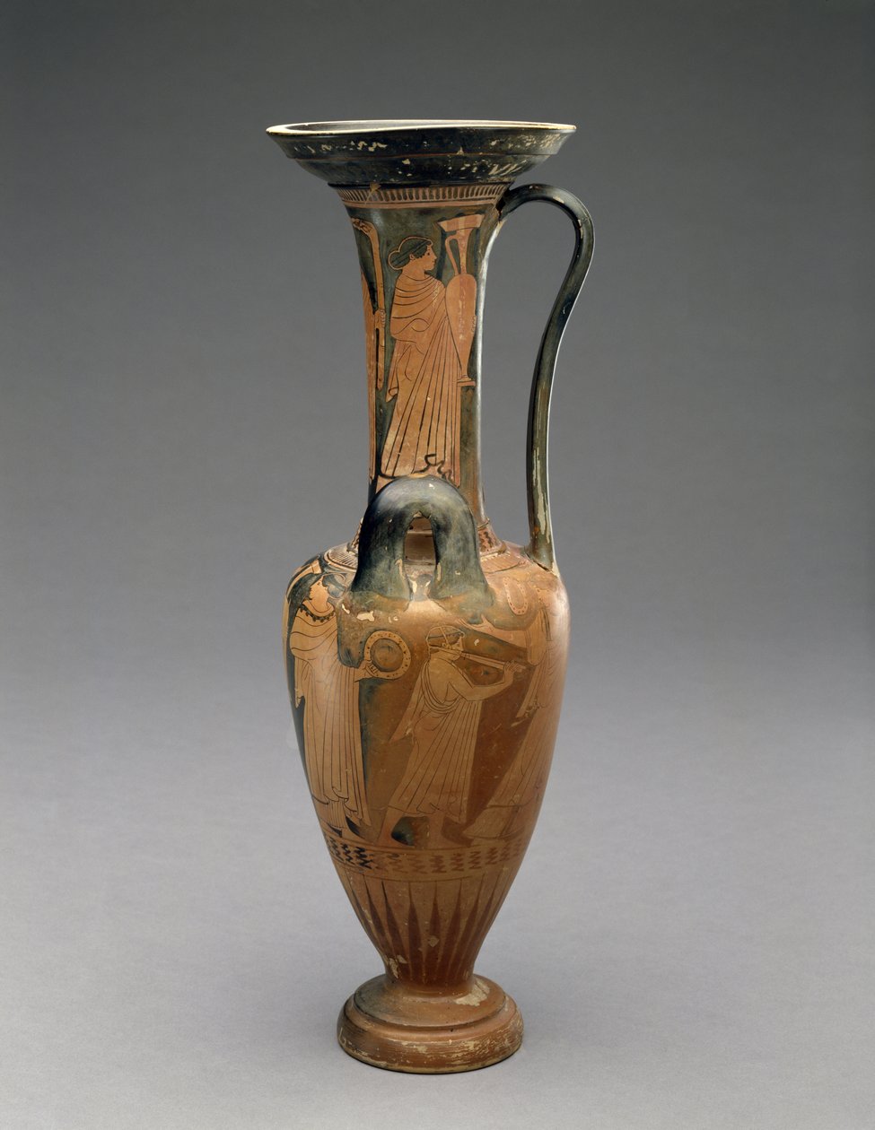Loutrophoros Hidria con procesión de boda, 480-460 a.C. de Pan Painter (attr. to)