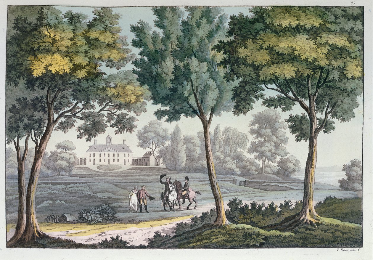 Mount Vernon, Virginia, hogar de George Washington, c.1820 de Paolo Fumagalli