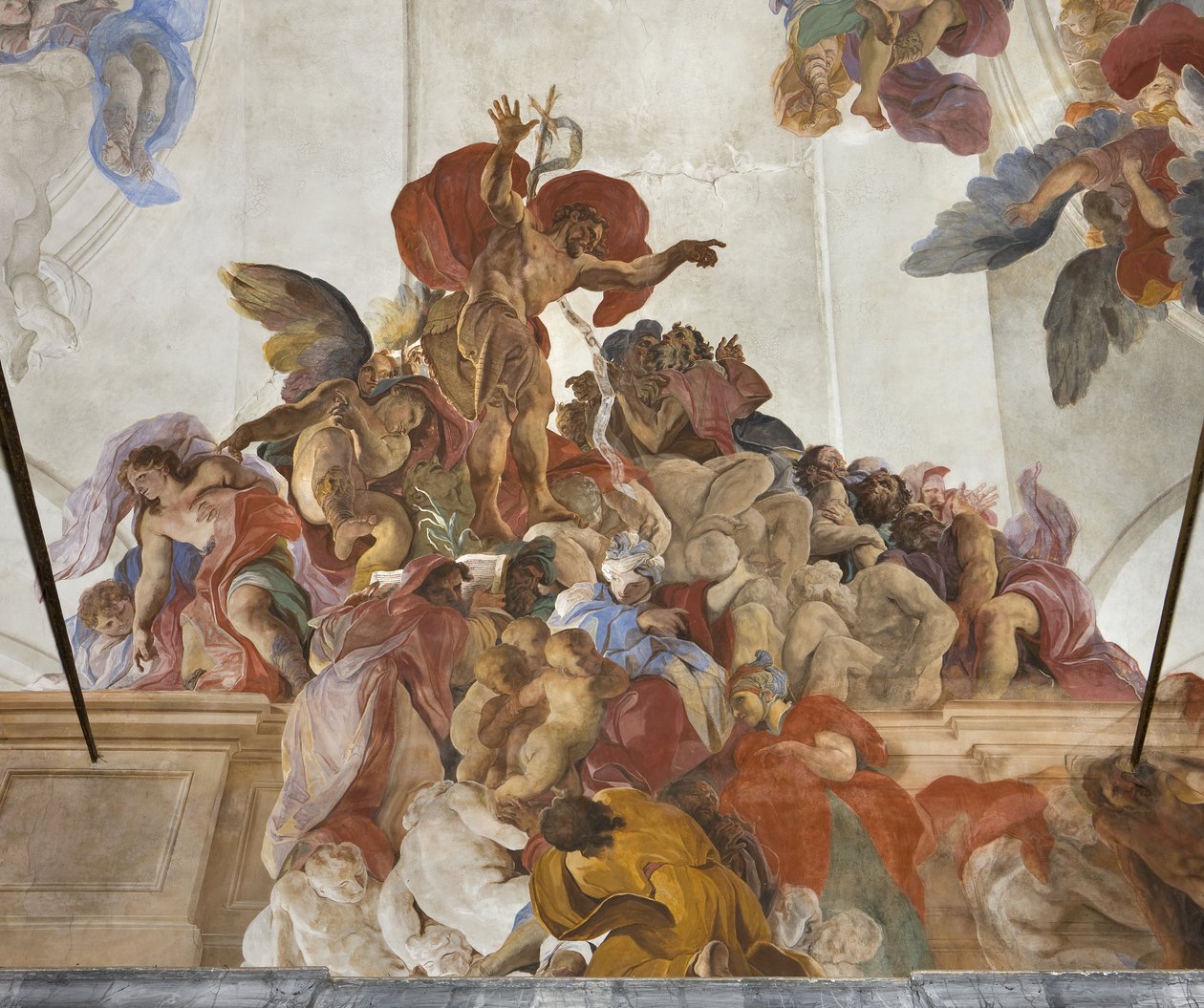 San Juan Bautista predicando con ángeles, sibilas y profetas, c.1696-97 de Paolo Pagani