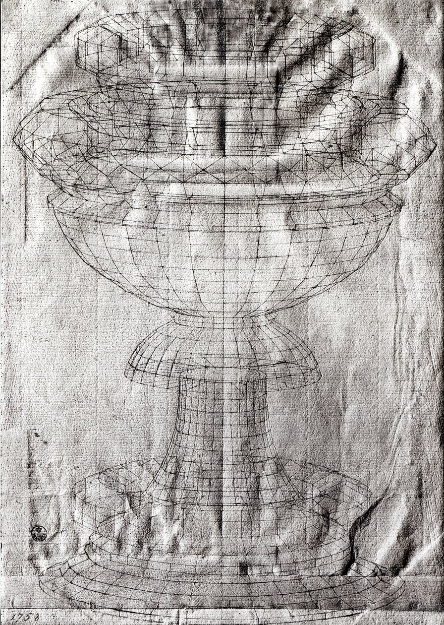 Estudio de perspectiva de un cáliz, 1430-40 de Paolo Uccello
