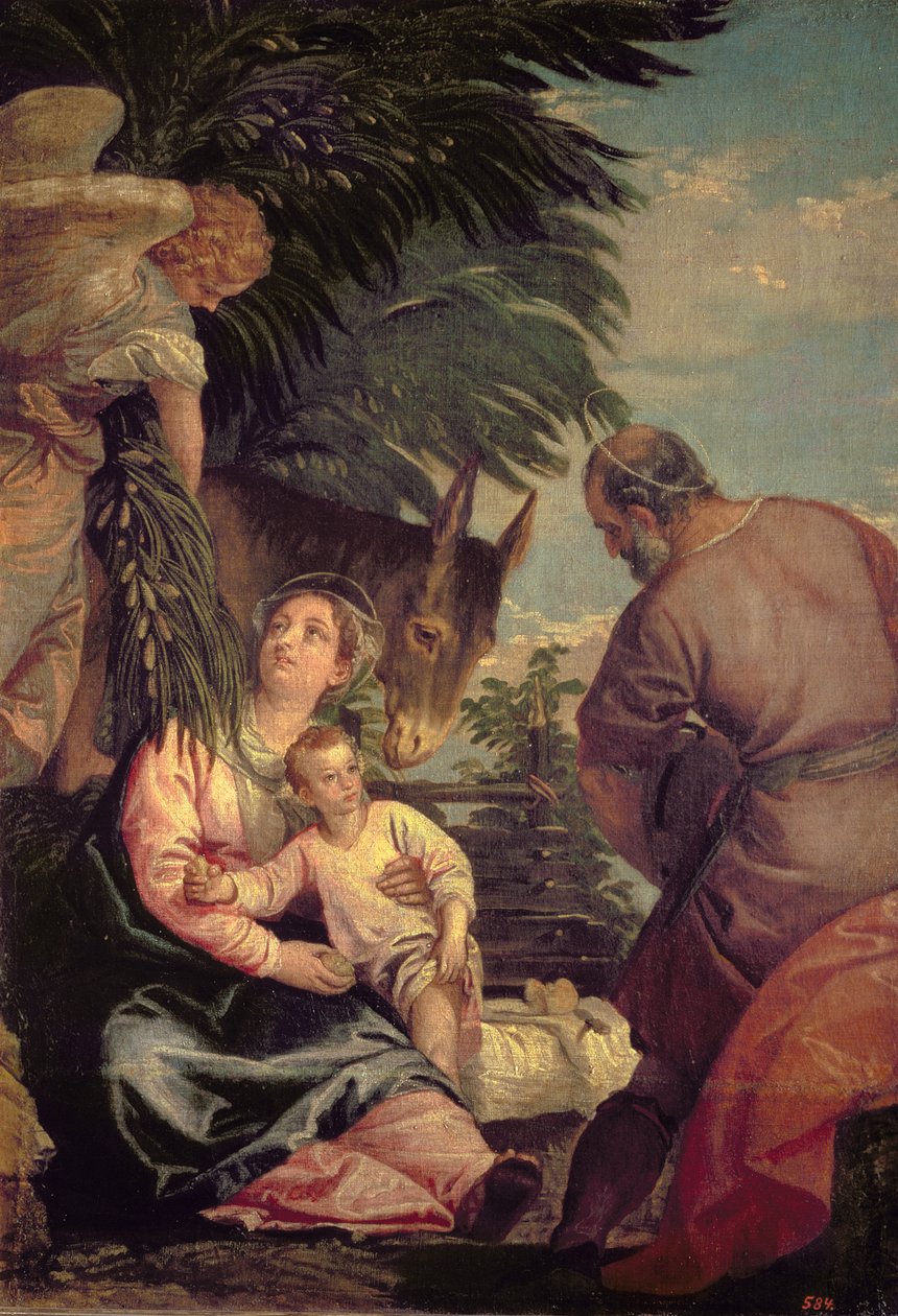 Descanso en la huida a Egipto de Paolo Veronese