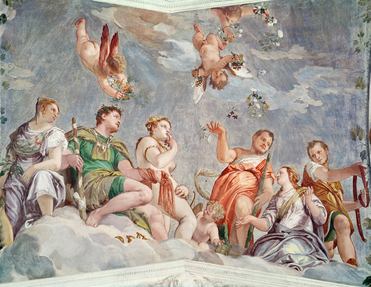 La Corte del Amor o, Las Virtudes Conyugales, 1562 de Paolo Veronese