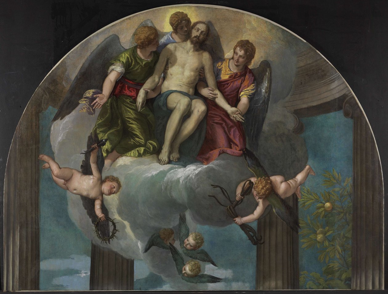 El Cristo muerto con ángeles de Paolo Veronese