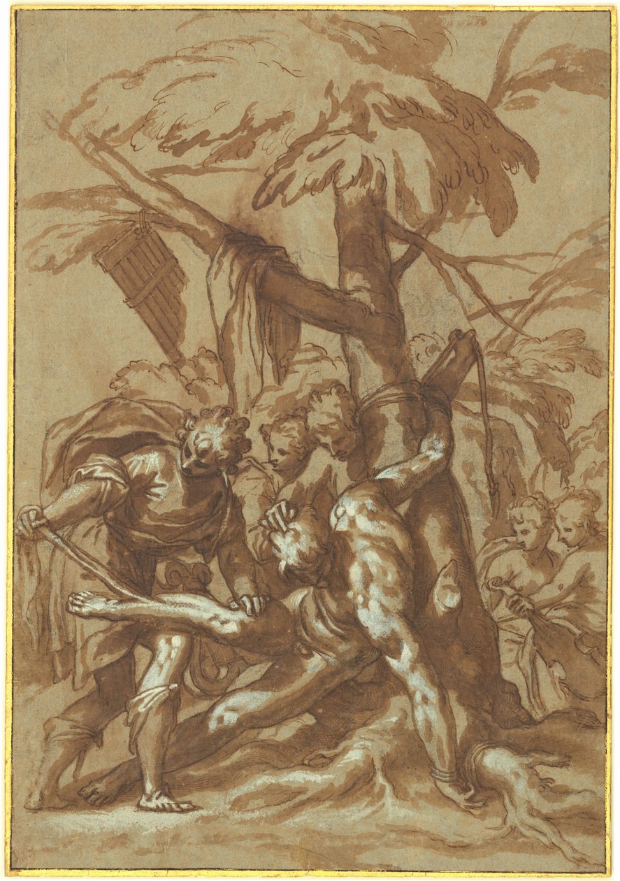 El desollamiento de Marsias de Paolo Farinati