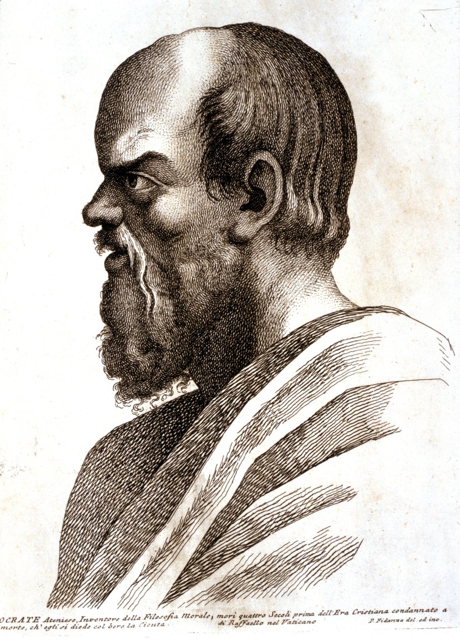 SÓCRATES. 1757-1760 (grabado) de Paolo Fidanza
