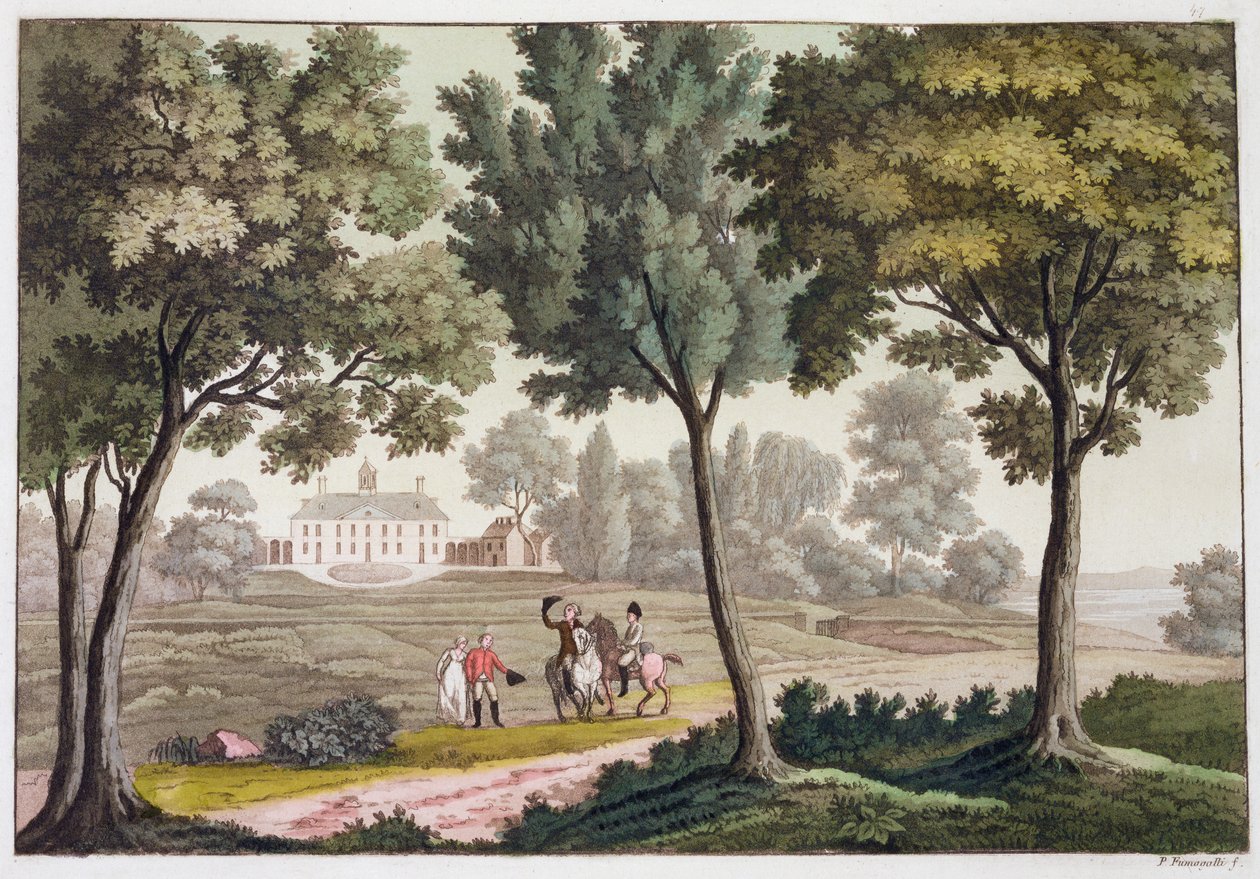 Casa de George Washington en Mount Vernon, Virginia, EE.UU., c1820-1839 de Paolo Fumagalli