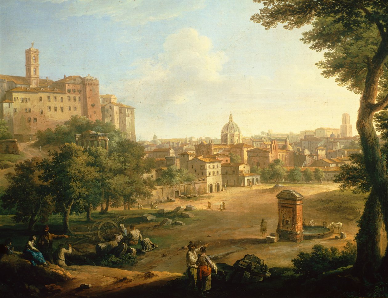 El campo vacuno (Il Campo Vaccino) en Roma, de Paolo Monaldi (1720-1799), Italia de Paolo Monaldi