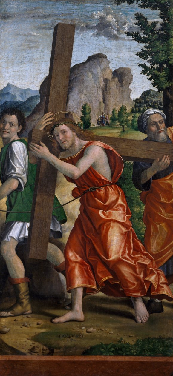 Camino al Calvario (detalle del Políptico de la Pasión) de Paolo Morando Cavazzola