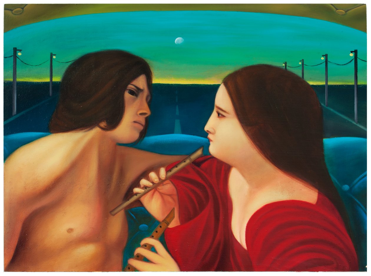 Mythologica n°1: Afrodita, 2025 (óleo sobre panel de madera) de Paolo Perfranceschi