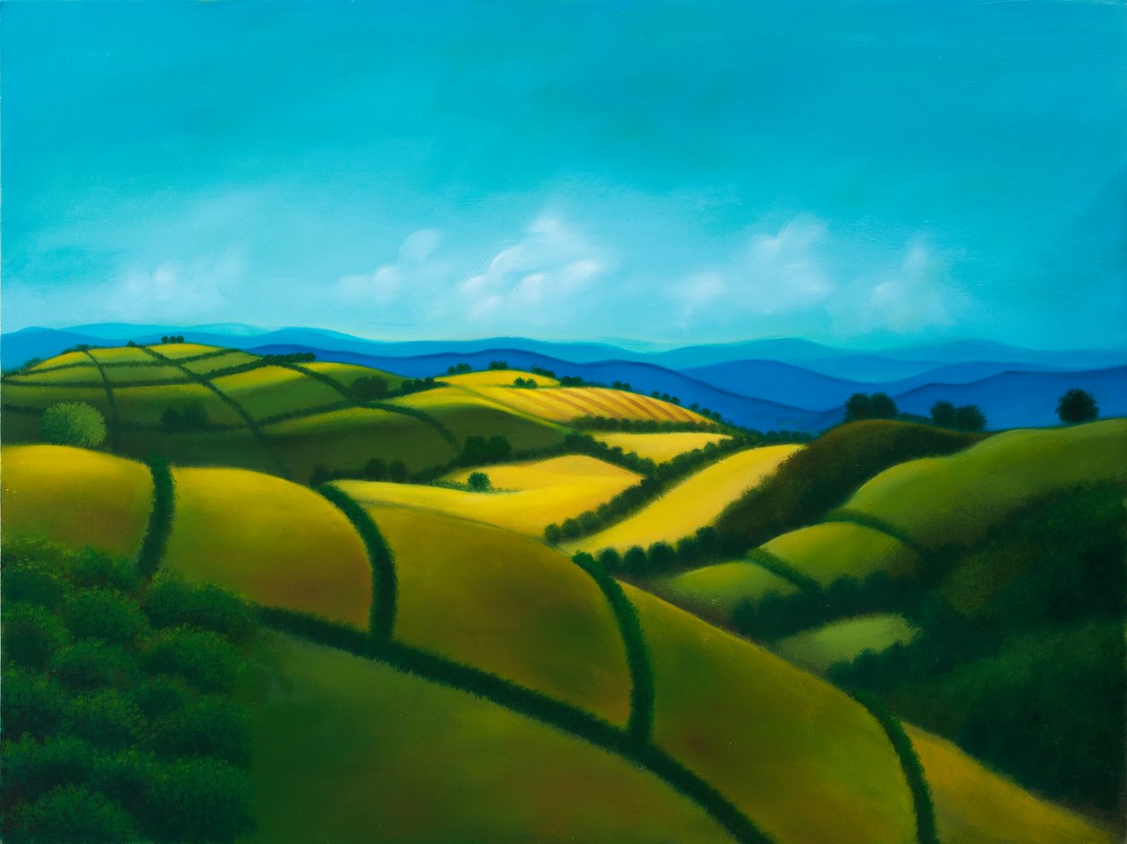 Paysage n°4: I colli bolognesi, 2022 (óleo sobre tabla) de Paolo Perfranceschi