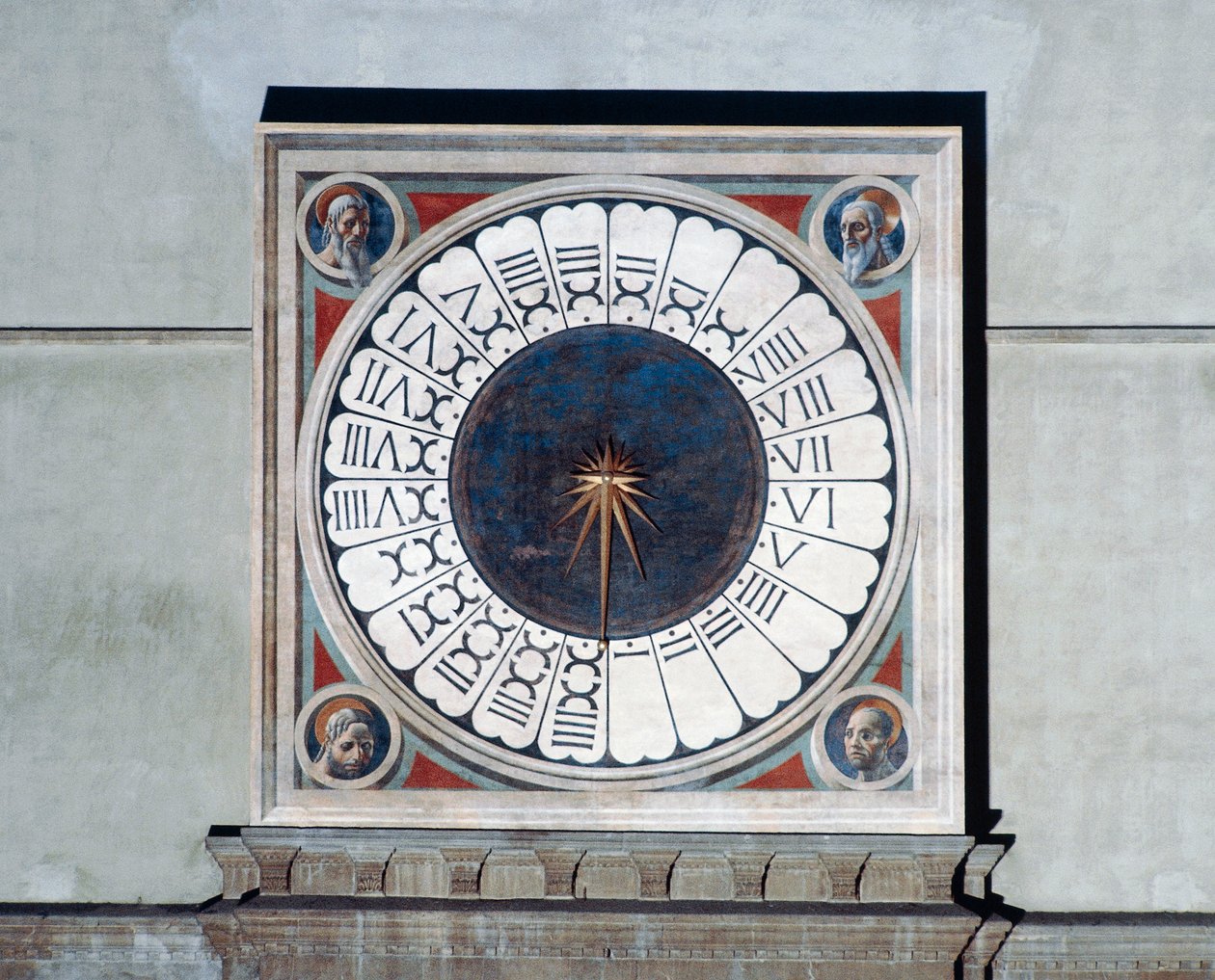 Esfera del reloj con cabezas de profetas de Paolo Uccello