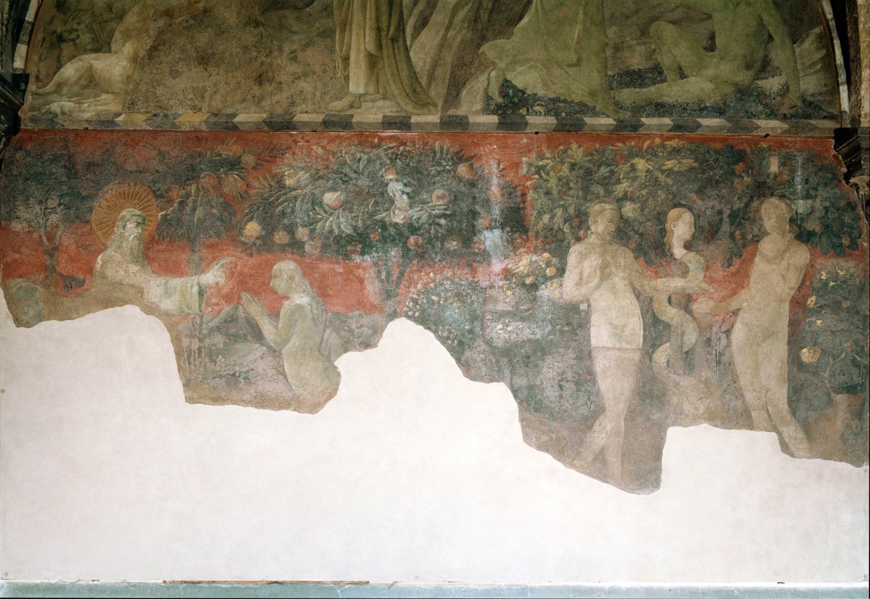 Génesis, creación de Eva y el pecado original de Paolo Uccello