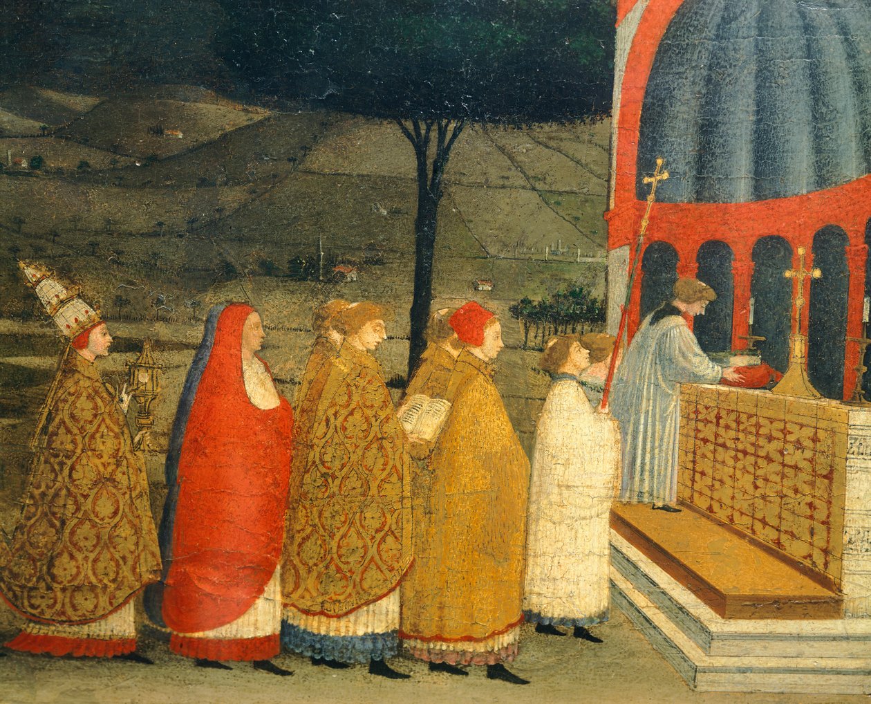 Predela del Milagro de la Hostia Profanada de Paolo Uccello (1397-1475), detalle de Paolo Uccello